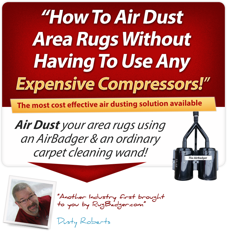 AirBadger area rug duster